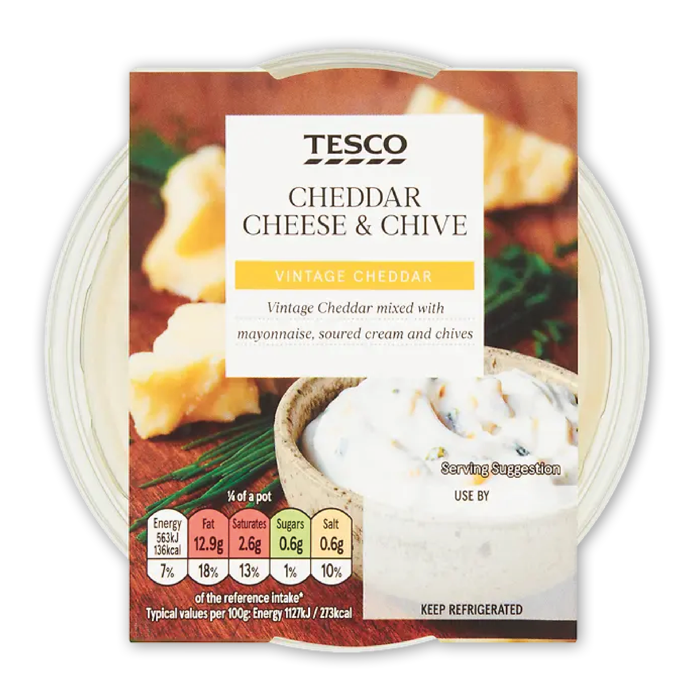 Tesco Cheddar Cheese & Chive Dip