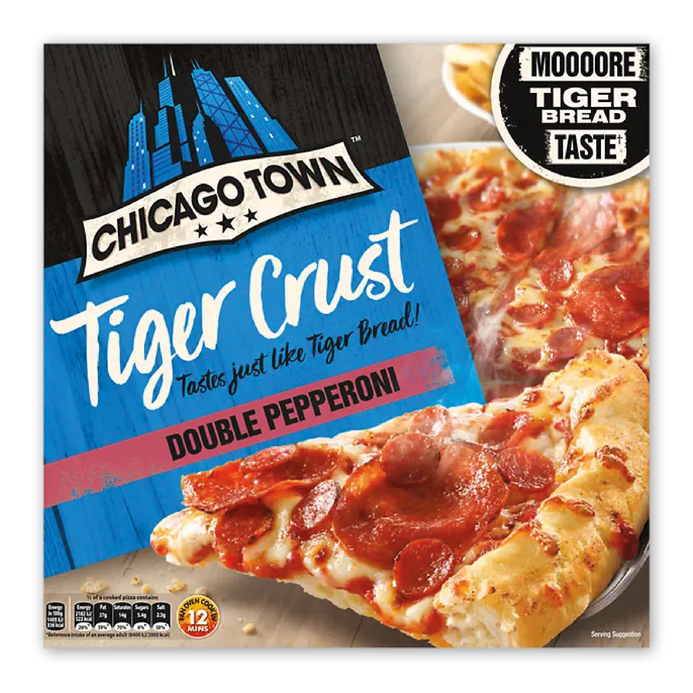 Chicago Town Tiger Crust Double Pepperoni Pizza