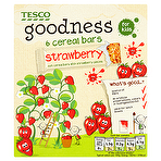 product image - Tesco Goodness Cereal Bars Strawberry 6 x 21g (125g)