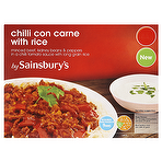 Sainsbury's Chilli Con Carne with Rice 400g