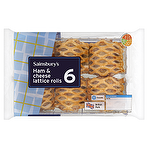 Sainsbury's 6 Ham & Cheese Lattice Rolls 156g