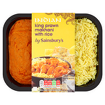 Sainsbury's Indian King Prawn Makhani with Rice 500g
