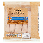 Tesco Butcher's Choice 12 British Pork Sausages 681g