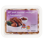 product image - Sainsbury's 60 Pork Cocktail Sausages 600g