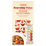 Tesco Everyday Value 10 Beef Stock Cubes 100g