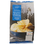 M&S Full On Flavour Sea Salt and Malt Vinegar Crisps 150g