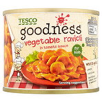 product image - Tesco Goodness Vegetable Ravioli in Tomato Sauce 205g