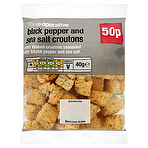 The Co-operative Black Pepper and Sea Salt Croutons 40g