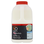 product image - Sainsbury's SO Organic British Skimmed Milk 1 Pint