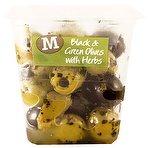 Morrisons Black & Green Olives with Herbs 100g