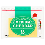 Tesco Medium Cheddar British Cheese 450g