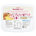 Tesco Everyday Value Soft Scoop Neapolitan Ice Cream 2 Litres