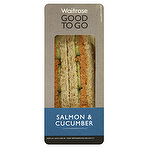 product image - Waitrose Good To Go Salmon & Cucumber Sandwich