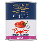 Merchant Gourmet Chef's Roquito Sliced Hot Sweet Chilli Peppers 822g
