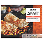 Tesco Tex Mex 2 Spicy Beef Burritos 430g