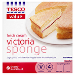 Tesco Value Fresh Cream Victoria Sponge 