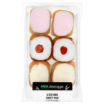 Asda Chosen by You 6 Iced Buns Variety Pack Raspberry Jam Iced Bun