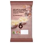 Sainsbury's Sea Salt & Cracked Black Pepper Flavour Crunchy Snacks 6 x 21g (126g)