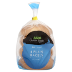 Asda 4 Plain Bagels