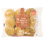 product image - M&S 9 Mini White Bread Rolls - Floured White Roll