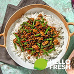 HelloFresh Sticky Thai Style Pork Rice Bowl with Green Beans & Sesame Seeds