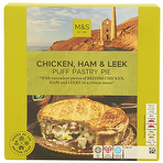 M&S Chicken, Ham & Leek Puff Pastry Pie 550g