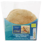 product image - M&S 6 Mediterranean Style Pittas 510g