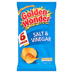 Golden Wonder Salt & Vinegar Crisps 6 x 25g