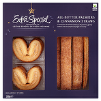 product image - Asda Extra Special All-Butter Palmiers & Cinnamon Straws 200g All-Butter Palmiers