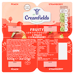 product image - Tesco Creamfields Fruity Low Fat Yogurt 4 x 125g (500g) Low Fat Peach Yogurt