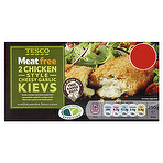 Tesco Meat Free 2 Chicken Style Cheesy Garlic Kievs 250g