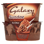 Galaxy Sundae Caramel Choc 2 x 110g Chocolate Dessert with Chocolate Sauce