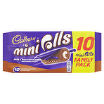 Cadbury 10 Mini Rolls Milk Chocolate with Vanilla Crème Family Pack