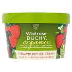 Waitrose Duchy Organic Strawberry Ice Cream 750ml