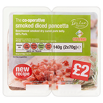 The Co-operative Italian Inspiration Smoked Diced Pancetta 2 x 70g