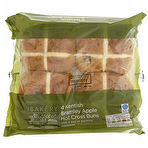M&S 4 Kentish Bramley Apple & Cinnamon Hot Cross Buns 260g