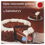 Sainsbury's Triple Chocolate Gateau 452g