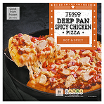 Tesco Deep Pan Spicy Chicken Pizza 401g
