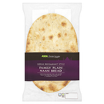 Asda Chosen by You Indian Restaurant Style Family Plain Naan Bread 300g
