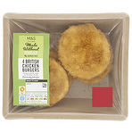 product image - M&S Made without Wheat 4 British Chicken Burgers (Gluten Free) 454g