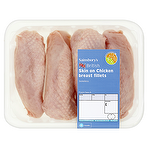 product image - Sainsbury's British Skin on Chicken Breast Fillets