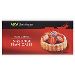 Asda Chosen by You Home Baking 6 Sponge Flan Cases 125g