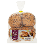 Tesco Free From Gluten, Wheat & Milk 4 Seeded Brown Rolls 300g