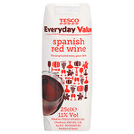 Tesco Everyday Value Spanish Red Wine 25cl