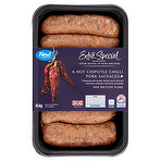 Asda Extra Special 6 Hot Chipotle Chilli Pork Sausages 454g