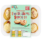 The Co-operative Loved by Us 8 Mini Loaded Potato Skins Selection 200g Cheese and Onion Fully Loaded Potato Skins