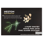 Heston from Waitrose 6 Puff Pastry Mince Pies with Pine Sugar Dusting