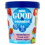 Asda Good & Counted Strawberry Greek Style Frozen Yoghurt 500ml