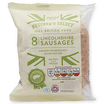 Aldi Butchers Select 8 Lincolnshire Pork Sausages 