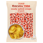 product image - Tesco Everyday Value Ready Salted Crisps 12 x 18g